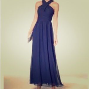 Adrianna Papell navy blue dress